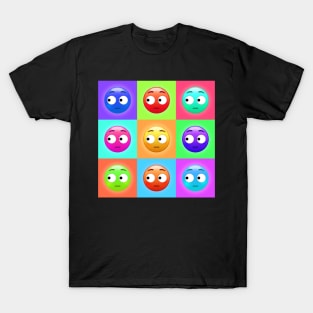 Side Eye Face Emoji | Pop Art T-Shirt